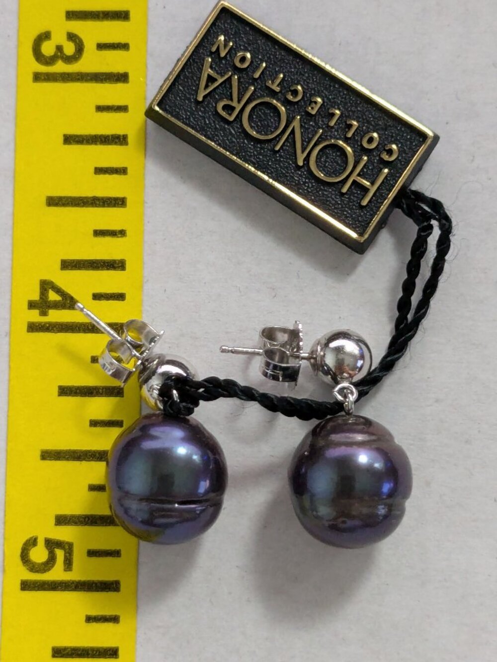 HONORA Collection 926 Potato Tahitian Pearl Dangle Drop Pierced Earrings
